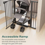 Cumbor 36" Extra Tall Baby Gate for Dogs and Kids with Wide 2-Way Door, 29.7-40.6" Width, and Auto Close Personal Safety for Babies and Pets, Fits Doorways, Stairs, and Entryways