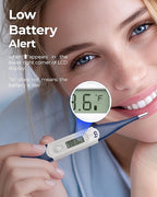 femometer Oral Thermometer for Adults and Kids, Fast Accurate Oral, Underarm & Rectal Digital Thermometer with Flexible Tip, Navy Blue