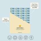 Personalized Name Labels for Kids (60) – Custom Waterproof & Durable Stickers for Clothing, Daycare, Office & School Supplies - Heavy Duty Vehicles