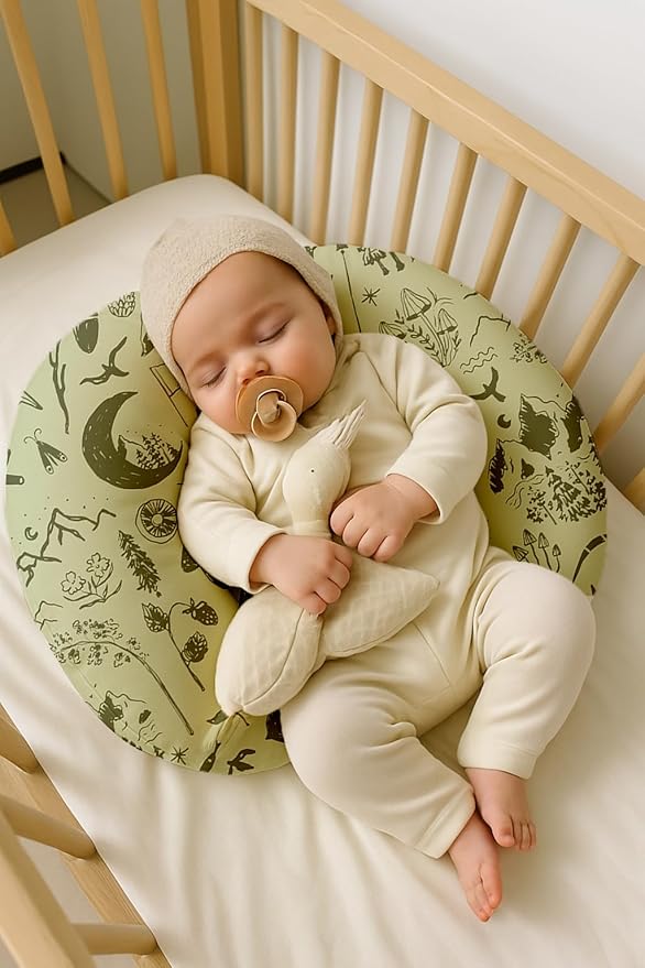 Nursing Pillow Covers 2 Pack, Breastfeeding Pillow Slipcovers Soft and Stretchy, Nursing Covers for Baby Girls Boys Newborn