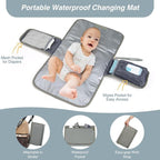 MOMUVO Diaper Bag Backpack, Quilted Baby Bag with Changing Pad & Stroller Straps & Pacifier Case, Multifunction Waterproof Travel Diaper Bags, Unisex, Olive Green