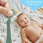 3-Pack Baby Diaper Cream Spatula - Baby Diaper Rash Cream Applicator for Butt Paste - Diaper Cream Brush for Newborn Essentials (grey, green, pink)