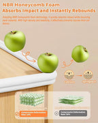 Edge Corner Protector Baby Proofing, 6.56FT 0.6'' Thicken L-Shape Furniture Fireplace Safety Bumper Guard with 6 Corners, Pre-Taped, Soft NBR Rubber Foam, Table Edge Protector for Baby (White)