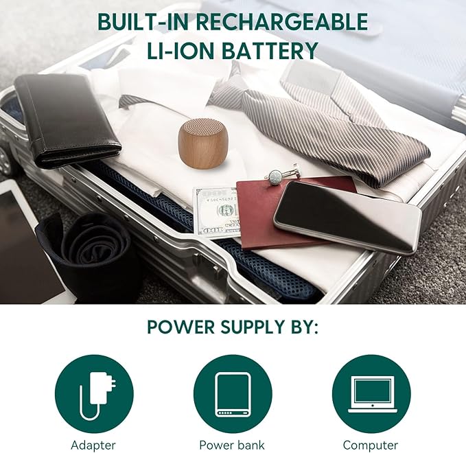 Babelio White Noise Sound Machine for Adults Kids Baby, Mini, 15 Non-looping Sounds, Timer, Memory Function, Easy to Pocket and Travel Green