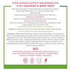 Desert Essence Kids 2-in-1 Shampoo & Body Wash 12.0 fl oz - Vegan, Gluten-Free. Cruelty-Free - Leaves Hair & Skin Nourished - Gentle Formula (Green Apple)