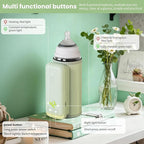 Portable Insulated Bottle Warmer, Waterless Baby Warmer, 6000mAh and 6-Level Temperature Control, Rquipped with a Small Hight Light and Temperature Bisplay, Suitable for Outdoor Travel and Home Use