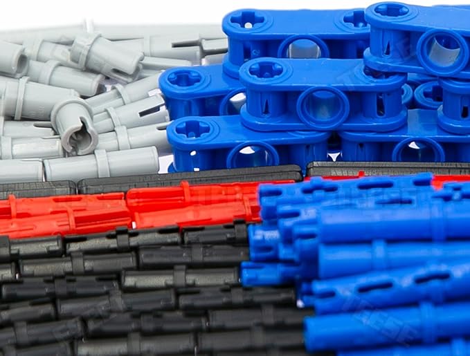 884pcs Axle-Pin-Chainlink-Connectors-Bricks-Set, Compatible with Technic-Parts, for STEM-MOC-EV3-Project-Bulk-Blocks(Random Color)