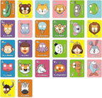 2025 New 26 PCS Alphabet Mask Cards,Alphabet Flash Cards with Animal Masks,Colorful Animals Flash Cards, Interactive Education Games, Learn Letters