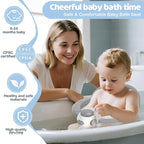 Baby Bath Seat for Babies 6 Months & up, Soft Cushion, Non-Slip Baby Bath Seat, Safe & Comfortable Baby Bath Support, for Bathtub/Living Room/Shower Room (Grey)