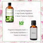 PHATOIL 3.38FL.OZ Green Apple Fragrance Oils for Aromatherapy, Essential Oils for Diffusers for Home, Perfect for Diffuser, Yoga, DIY Candle and Soap Making - 100ml