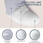 Niimo Nursing Pillow - 100% Cotton Breastfeeding Pillow Cover, Ergonomic Nursing Pillows for Breastfeeding, Machine-Washable Baby Pillow, Breastfeeding Pillows & Breastfeeding Essentials