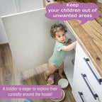 Child Proof Door Lock with Adjustable Strap, 3M Adhesive Safety Locks for Baby & Pets, No Tools Needed 4 Pack