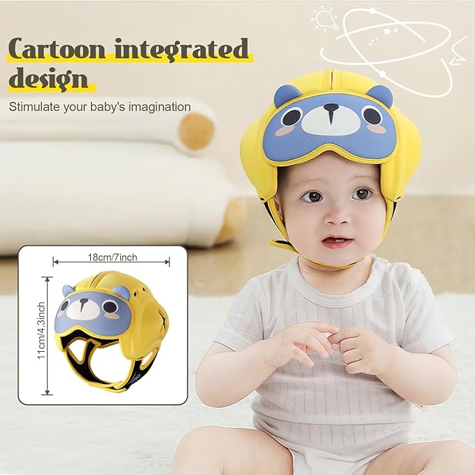 Baby Head Protector Helmet, Breathable Baby Head Protector for Crawling and Walking, Infant Soft Helmet, Anti-Collision, Ultra-Lightweight, Expandable and Adjustable Age 10-24 Months