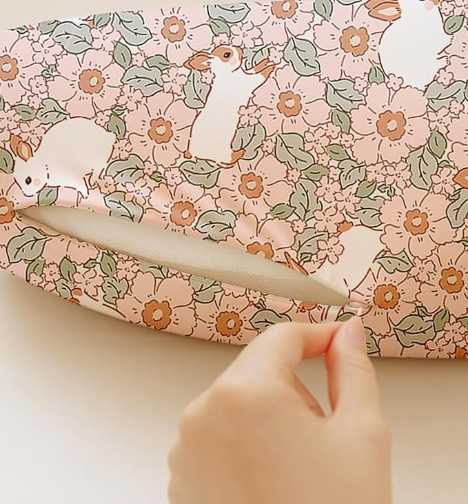 Nursing Pillow Covers 2 Pack, Breastfeeding Pillow Slipcovers Soft and Stretchy, Nursing Covers for Baby Girls Boys Newborn