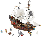 LEGO Creator 3 in 1 Pirate Ship Building Set, Kids can Rebuild The Pirate Ship into an Inn or Skull Island, Features 4 Minifigures and Shark Toy, Makes a Great Gift for Kids Ages 9+ Years Old, 31109