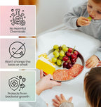 Children's 304 Stainless Steel Four (4) Piece Plate Set, 21 cm, Matte Finish, Plates for Kids, Toxin Free Stainless Steel Dinnerware Set, Non-Divided Plates, 100% BPA Free