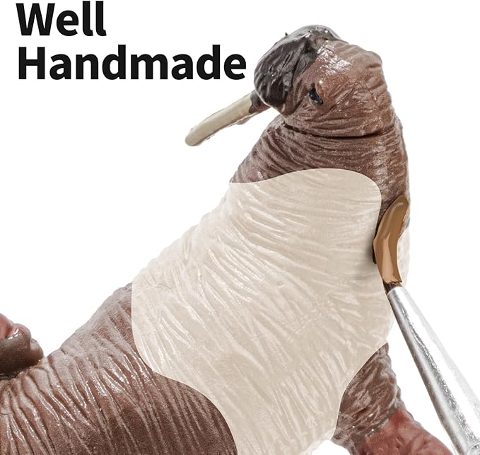 12PCS 4-7" Large Arctic Polar Animal Toys Figurines, Realistic Plastic Artic Animal Figures, Includes Polar Bear,Whales,Orca, Birthday Gift Party Favors Cake Toppers for Kids