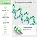 Toddler Harness Walking Leash- Child Anti Lost Wrist Link - Child Safety Harness - Upgrade with Reflective(6.5ft) - for Boys and Girls,Not Easy to Open Without Key (Green)