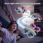 K100Max Mini Drones With Camera For Kids And Begginers, Indoor Small Helicopter Plane Quadcopter With Screen Remote Controller, Gift Toy for Boys and Girls, Headless Mode, 2 Batteries(Gray)