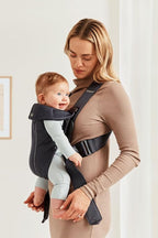 BabyBjörn Baby Carrier Mini, Anthracite, 3D Mesh | Newborn Carrier (7-25 lbs), Ergonomic, Easy-to-Use