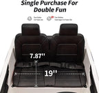 12V 7Ah Electric Police Car Ride on Toy for Big Kids, 2 Seater Kids Ride on Car SUV w/Remote Control, Bluetooth - White