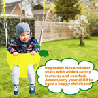 High Back Full Bucket Toddler Swing Seat with 3- Point Adjustable Safety Harness, 66 inch Detachable Chain,Suitable for Babies Aged 6-24 Months，Baby Swing for Swingset (Yellow)