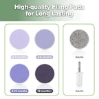 haakaa Baby Nail Trimmer Electric Baby Nail File Kit with LED Light, Baby Nail Clippers for Newborn/Infants/Adults Toenails and Fingernails, 6 Replacement Heads & Storage Case, Lavender