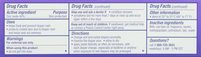 Desitin Maximum Strength Baby Diaper Rash Cream with 40% Zinc Oxide, Travel Size, 1 oz (Pack of 6)