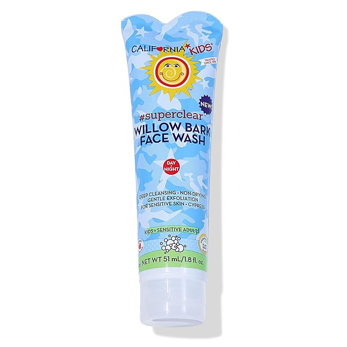 California Kids Face Wash | Gentle Exfoliating Face Wash For Kids + Teens | Mild Salicylic Acid Cleanser For Sensitive Skin | 1.8 oz. / 51 mL