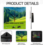 Generic Custom Wall Clock Personalized Wall Photo Customized Round Clock for Birthday Wedding Present Wedding Friend Family Lover, 12inch-30cm