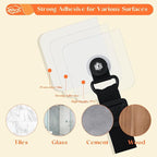 TV Safety Straps Adjustable, Adhesive Anti-Tip Furniture Anchor for Flat Screen, TV and Furniture Safety Straps for Baby Proofing, Black