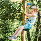 Tree Swing Climbing Rainbow Rope, Heavy Duty Swing Disc Seat Replacement for Kids with Hanging Strap and Platform Carabiners Indoor/Outdoor Playground Accessories (Green)