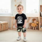 wdehow Toddler Kids Baby Boy Summer Clothes Sets 1T 2T 3T 4T 5T Letter Print Short Sleeve Tops Camouflage Shorts Outfits