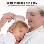 Yoofoss 4 Piece Baby Hair Brush and Comb Set，Wooden Baby Hair Brush with Natural Ultra Soft Goat Hair, Baby Comb Set for Boy, Girl - Pink