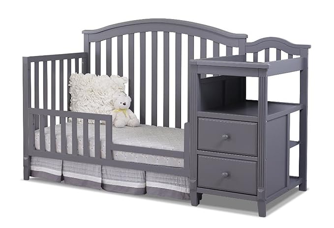 Sorelle Furniture Toddler Rails and Full-Size Bed Adult Rails, Sorelle Wood Bed Rail & Crib Conversion Kit, Converts Sorelle Furniture Crib to Toddler Bed and Full-Size Bed, # 148 - Gray