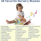 LEARNING BUGS Fun Favorite Nursery Rhymes – Sing Along with 28 Nursery Rhymes, Musical Books for Toddlers, 28-Button Music Book, Musical Toys for Toddlers 1-3