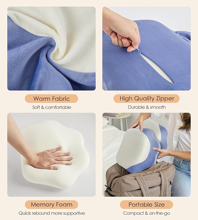 Pregnancy Pillows for Sleeping, Memory Foam Maternity Pillow Support for Back Belly HIPS, Adjustable Travel Wedge Pillow for Pregnant Women, Side Sleeping Pregnant Pillows with Velvet Cover