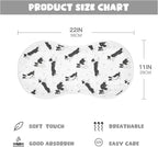 2 Pack Muslin Burp Cloths Collie Dog Paw White Cotton Baby Burp Cloths Ultra Absorbent and Soft Spit Up Rags for Newborn Boys Girls 22x11 Inch