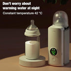 PandaEar Portable Baby Bottle Warmer, Fast Heating & Long-Lasting Temperature, Waterless Milk Warmer with Adjustable Temperature, USB Rechargeable Travel Bottle Heater for Breastmilk & Formula