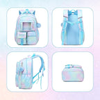 Kids Backpack for Girls - School Bags for Middle School Students - Book Bag for Elementary Primary - Blue