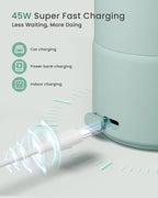 Extended Battery Life Portable Bottle Warmer - Dual Heating Modes for Breast Milk & Water, 17 Ounces, Fast Heating, Ideal for Travel, Outdoor, Baby Shower, Green