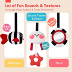 hahaland Car Seat Baby Toys 0-3 Months Developmental Carseat Toys for Infants 0-6 Months Stroller Baby Toys 6 to 12 Months Infant Toys for Ages 0-2 Baby Girl Gifts Travel Toys 0-6 Months