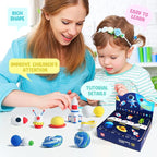 Air Dry Clay Kits - Modeling Clay for Kids, Ultra Light & Soft, Safe & Non-Toxic, DIY Airdryclay Kit with Sculpting Tools and Tutorials, Creatible Art Crafts Toys Gifts for Boys Girls