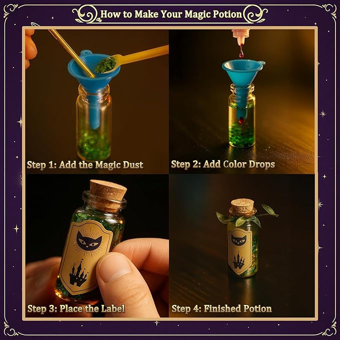 AMIZEY Fairy Potion Kit for Kids with Magic Growing Tree-20 Bottles- Gifts for Girls - 6 7 8 9 10 11 12 Year Old Girl Gifts