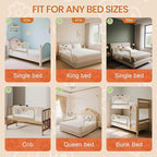 omzer Bed Guard Rail for Toddlers - 32'' Swing Down & Height Adjustable Bed Rail for Toddlers Baby Bed Rail Guard for Twin, Queen, King, Full Size