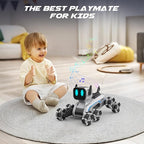 Robot Dog RC Stunt Car Toys - Gesture Sensing Remote Control car with Mecanum Wheels, LED Eyes, 3 Sound Effects, Birthday Gift for Kids Boys Girls