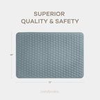 Comfy Cubs Rectangle Kids Play Mat - Medium 48 x 72 inches Soft Quilted Baby Floor Mat with Non-Slip Bottom - Plush Design for Toddlers Playtime and Relaxation - Comfortable and Durable - Pacific Blue