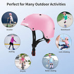 Kids Bike Skateboard Helmet Pad Set,Toddler Cyling Protective Gear Knee & Elbow Pads Wrist Guards for 5-8-10-12-14-16 Years Girls Boys Bicycle Scooter Roller Skate Inline Skating Rollerblading