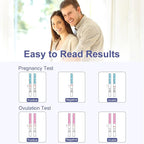 MomMed 15 Ovulation Test Strips and 5 Pregnancy Test Strips Combo Kit,Pregnancy Tests and Ovulation Predictor Kit,Accurately Track Ovulation and Detect Early Pregnancy (20 Count (Pack of 1))