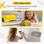 4-in-1 Handheld Tic Tac Toe Game Portable Electronic Board Games for Kids & Adults, Travel Fun & Memory Growth Gift, Orange